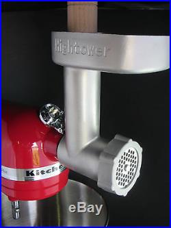 Heavy Duty Cast Stainless Steel Meat Grinder for Kitchenaid Mixer
