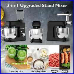 Heavy Duty Electric Meat Grinder Kitchen Mixer Blender Commercial 6 Speed Black