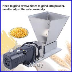 Heavy Duty Electric Stainless Steel Brewing Grain Mill Barley Grinder Malt Crush