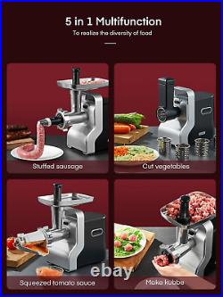 Heavy Duty Stainless Steel Electric 5 in1 Meat Grinder Mincer for Home Kitchen