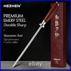 High Carbon Emery Stainless Steel Diamond Sharpener Rod Kitchen Sharp Grinder