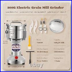 High-Speed 300g Electric Spice & Grain Grinder Safety Design with 1500W Power