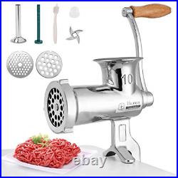 Huanyu Manual Meat Grinder Stainless Steel Hand Crank Meat Grinding Machine Pork