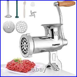 Huanyu Manual Meat Grinder Stainless Steel Hand Crank Meat Grinding Machine S