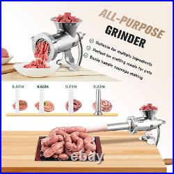 Huanyu Stainless Steel Meat Grinder Manual with Table Clamp Sausage Maker Grinde