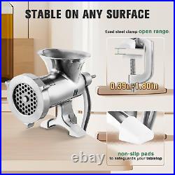 Huanyu Stainless Steel Meat Grinder Manual with Table Clamp Sausage Maker Grinde