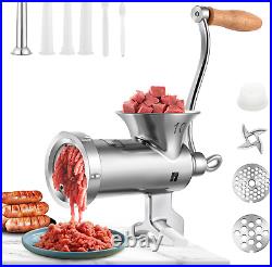 Huanyu Stainless Steel Meat Grinder Manual with Table Clamp Sausage Maker Grinde