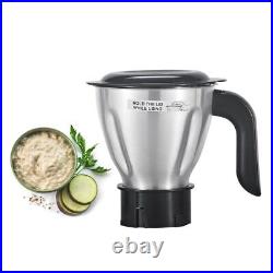 Indian Mixer Grinder, features 800 Watt motor Comes with 3 Stainless Steel Jars