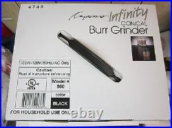 Infinity Burr Grinder Black New Commercial Grade Conical Steel FREE SHIPPING