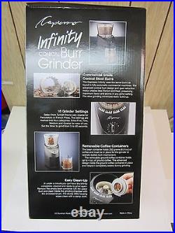 Infinity Burr Grinder Black New Commercial Grade Conical Steel FREE SHIPPING