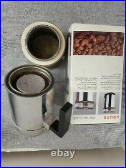 KRUPS Chrome Touch Coffee Grinder Stainless Steel Blades Model 408 / Alessi- Set