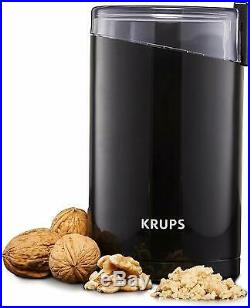 KRUPS F203 Electric Spice and Coffee Grinder with Stainless Steel Blades, Black