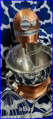 KitchenAid 7-Quart Bowl-Lift Stand Mixer Limited Edition Copper with attachments
