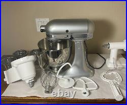 KitchenAid KSM150PSMC Artisan 5-Quart Mixer, + Grinder & Rotor Slicer/Shredder