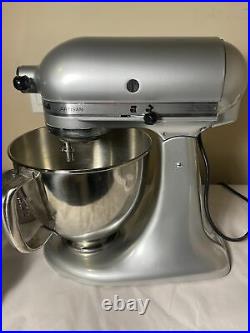 KitchenAid KSM150PSMC Artisan 5-Quart Mixer, + Grinder & Rotor Slicer/Shredder