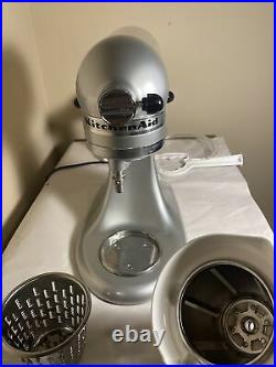 KitchenAid KSM150PSMC Artisan 5-Quart Mixer, + Grinder & Rotor Slicer/Shredder