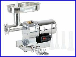Kitchener #8 Commercial Grade Electric Stainless Steel Meat Grinder 1/2 HP