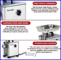 Kitchener Heavy Duty Commercial Electric Stainless Steel Meat Grinder (UK ONLY)