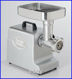 LEM Mighty Bite Grinder Electric No 8 Aluminum Housing Stainless Steel Plates