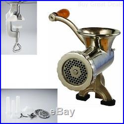 LEM Products #10 MEAT GRINDER, Stainless Steel Clamp On Heavy Duty HAND GRINDER
