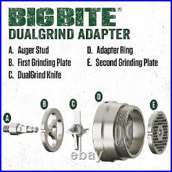 LEM Products #32 DualGrind Adapter, Stainless Steel Meat Grinder Attachment, Ide