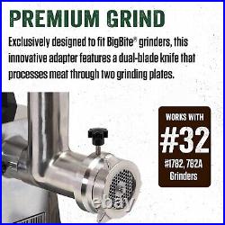 LEM Products #32 DualGrind Adapter, Stainless Steel Meat Grinder Attachment, Ide