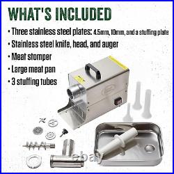 LEM Products Bigbite #8 Meat Grinder, 0.50 Stainless Steel Electric Meat Grin