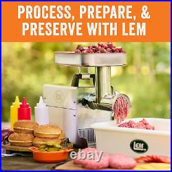 LEM Products Bigbite #8 Meat Grinder, 0.50 Stainless Steel Electric Meat Grin