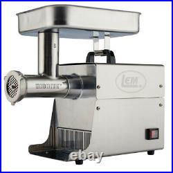 Lem Products Big Bite Brushed Silver 1 speed 7 lb. Meat Grinder. 5 hp