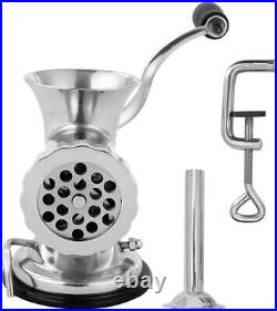 LuxSense Manual Meat Grinder, Stainless Steel Hand Operated Machine, Multifuncti