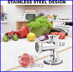 LuxSense Manual Meat Grinder, Stainless Steel Hand Operated Machine, Multifuncti