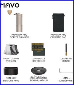 MAVO Phantox Pro Manual Coffee Grinder with 45mm Stainless Steel Burr & 120 Clicks MAVO Phantox Pro Manual Coffee Grinder with 45mm Stainless Steel Burr & 120 Clicks