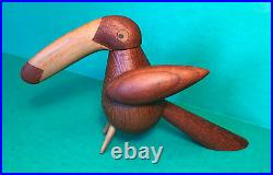 MCM Danish Modern Teak Toucan Bird Pepper Mill Grinder DANWOOD DENMARK AS IS