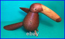 MCM Danish Modern Teak Toucan Bird Pepper Mill Grinder DANWOOD DENMARK AS IS