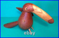 MCM Danish Modern Teak Toucan Bird Pepper Mill Grinder DANWOOD DENMARK AS IS