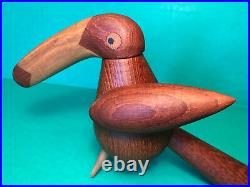 MCM Danish Modern Teak Toucan Bird Pepper Mill Grinder DANWOOD DENMARK AS IS