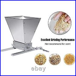 Malt Crusher Adjustable Barley Grinder 2 Roller Grain Mill Stainless Steel Adjus