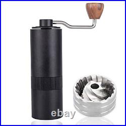 Manual Coffee Grinder Capacity 25g with CNC Stainless Steel Conical Burr Black