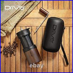 Manual Coffee Grinder, Dual Bearing Expandable Whole Bean Wood Handy Size