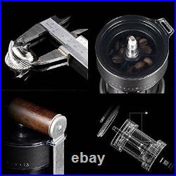 Manual Coffee Grinder, Dual Bearing Expandable Whole Bean Wood Handy Size