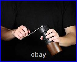 Manual Coffee Grinder, Dual Bearing Expandable Whole Bean Wood Handy Size