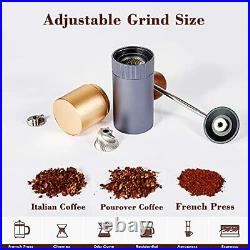 Manual Coffee Grinder Numerical Internal Adjustable Stainless Steel Burr fixed