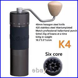 Manual Coffee Grinder Portable Mill Stainless Steel Stainless Titanium Plating