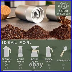 Manual Coffee Grinder Premium Hand Coffee Grinder with Conical Burr 6 inch