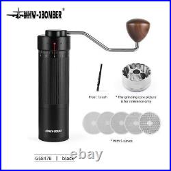 Manual Coffee Grinder Stainless Steel Conical Burr External Adjustable Setting