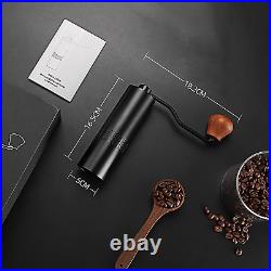 Manual Coffee Grinder with Stainless Steel Burr, Adjustable Settings Hand Coffee