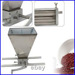 Manual Malt Mill Crusher Barley Grain Grinder with 2 Roller f/ Home Brew Beer Mill