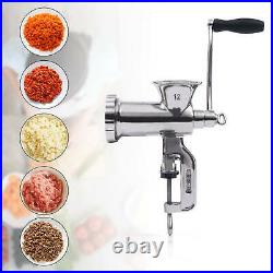 Manual Meat Grinder Sausage Stuffer Mincer Meat Mincing Machine Stainless Steel