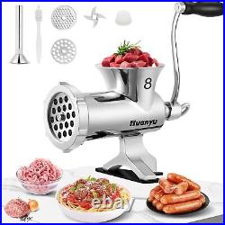 Manual Meat Grinder Stainless Steel Hand Cranked Meat Grinding Machine Hou