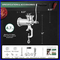 Manual Meat Grinder Stainless Steel Hand Cranked Meat Grinding Machine Hou